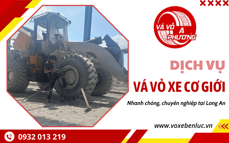 vá vỏ xe cơ giới Long An