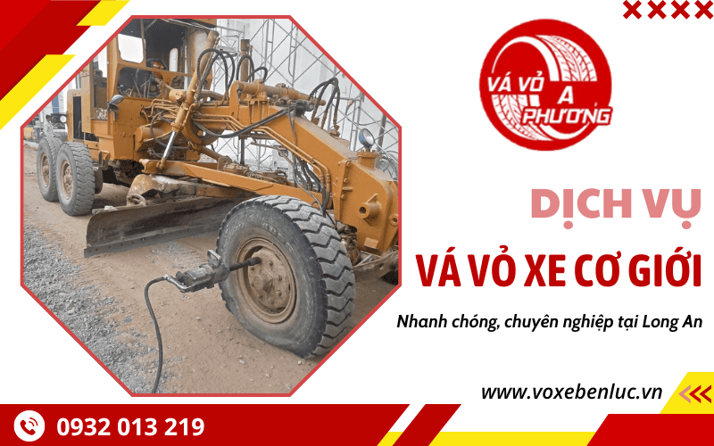 vá vỏ xe cơ giới Long An