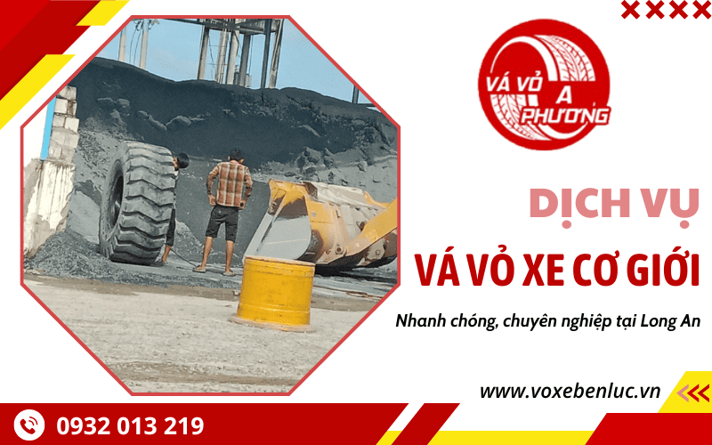vá vỏ xe cơ giới Long An