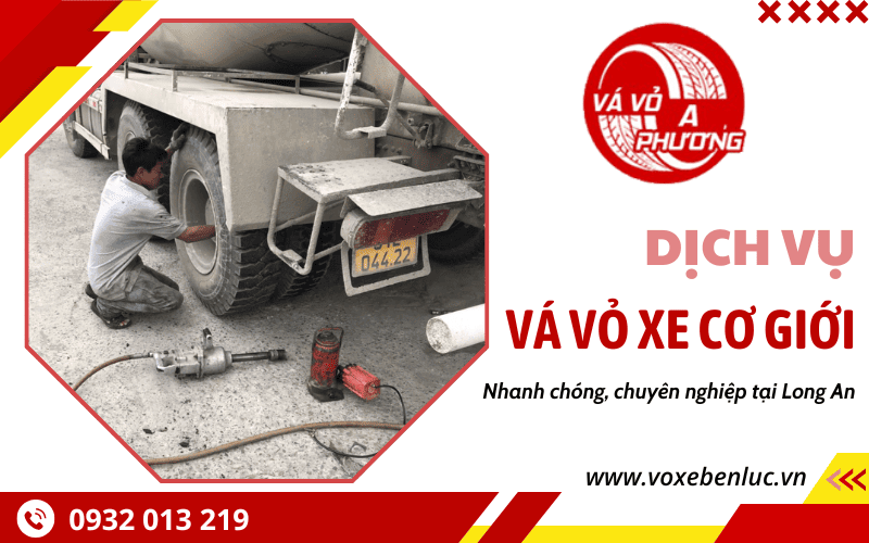 vá vỏ xe cơ giới Long An