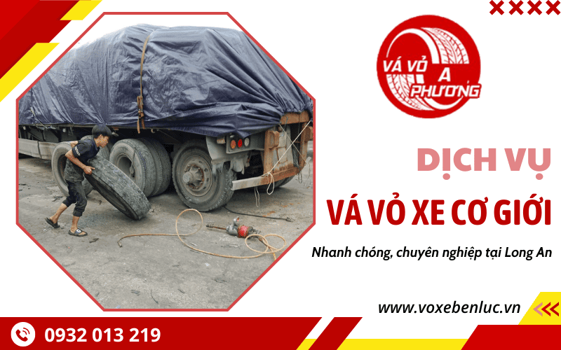 vá vỏ xe cơ giới Long An